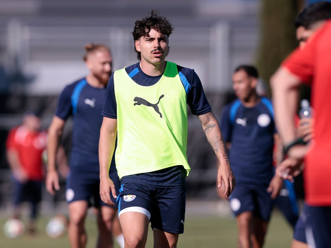 Treino da seleção do Paraguai em San José