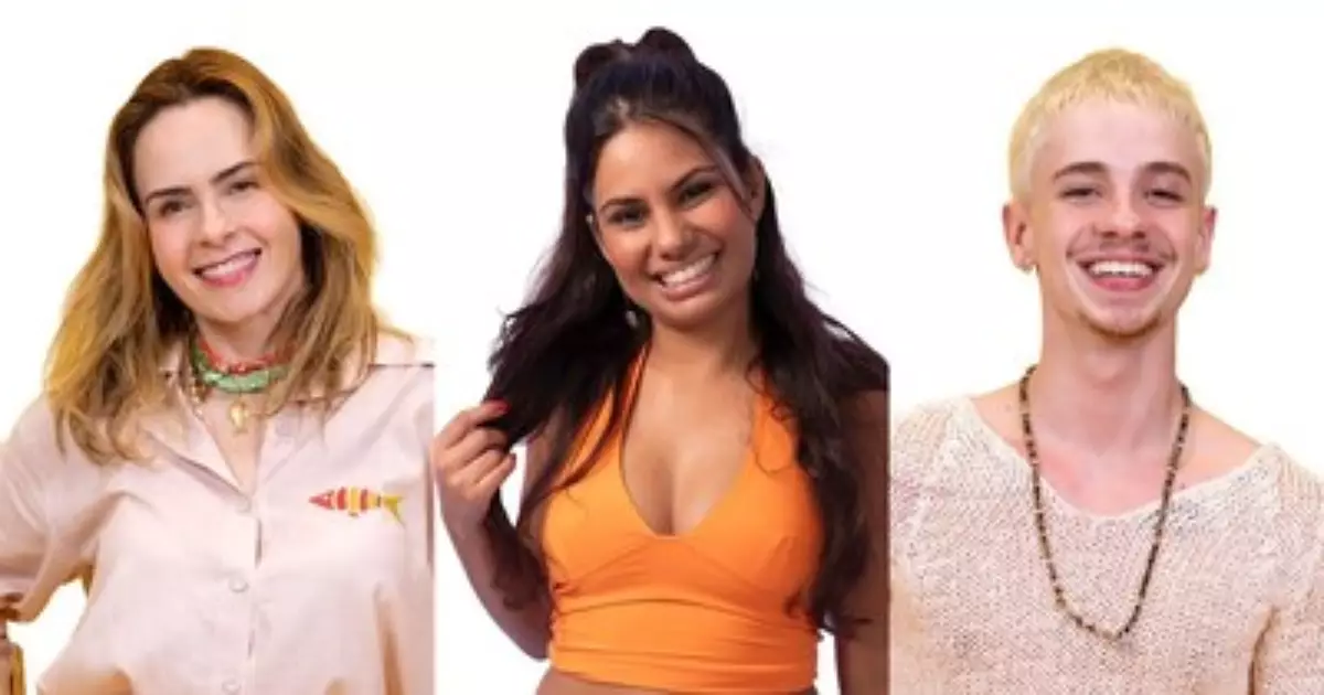 Trio no Paredão do BBB 26: Ana Paula, Gabriela e Juliano