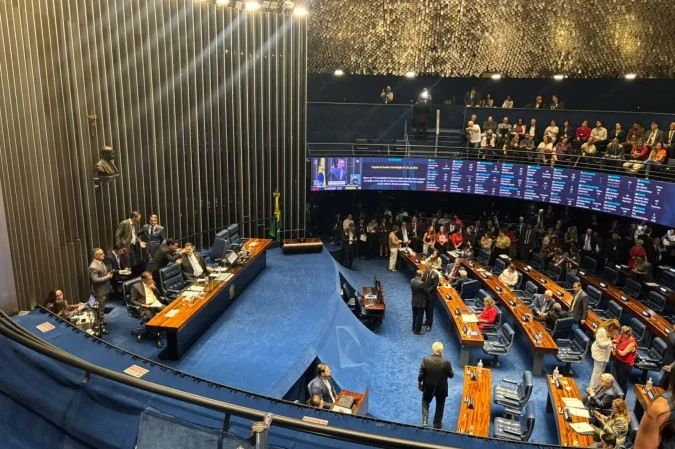 Plenário do Senado em sessão legislativa