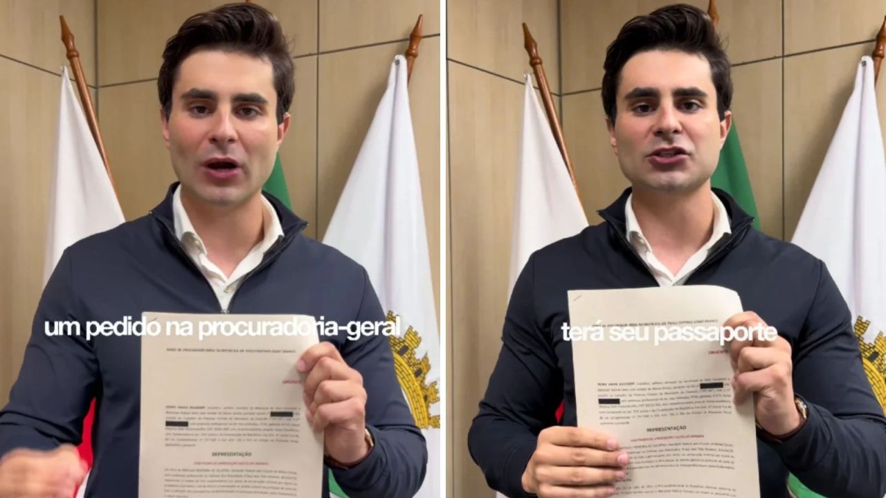 Deputado Pedro Rousseff concedendo entrevista