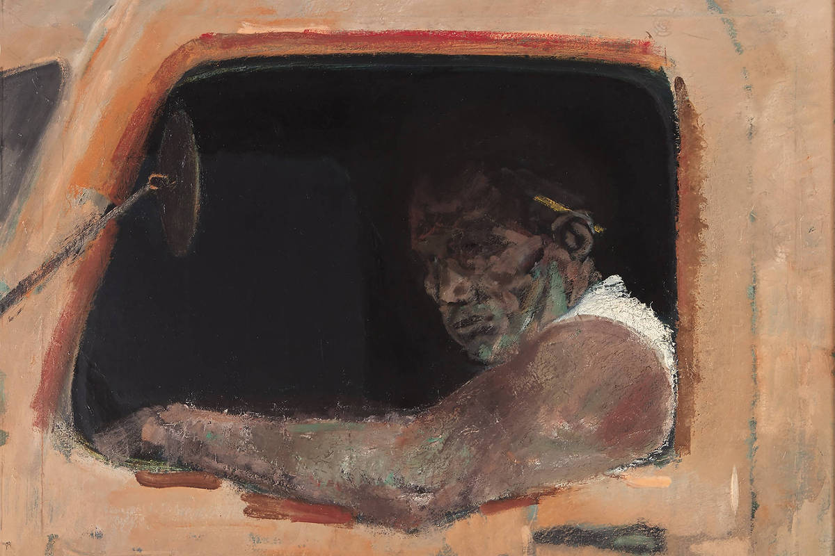 Reprodução de quadro ilustrando caminhoneiro e música