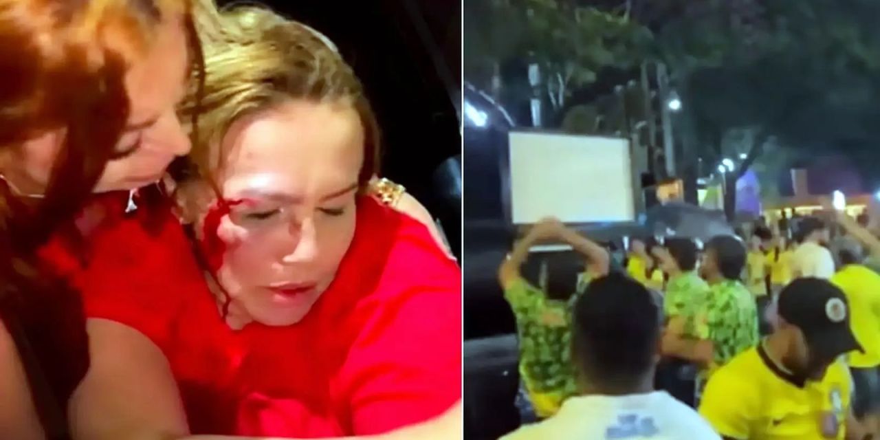 Iara Pimentel após ser atingida durante ato político em Montes Claros