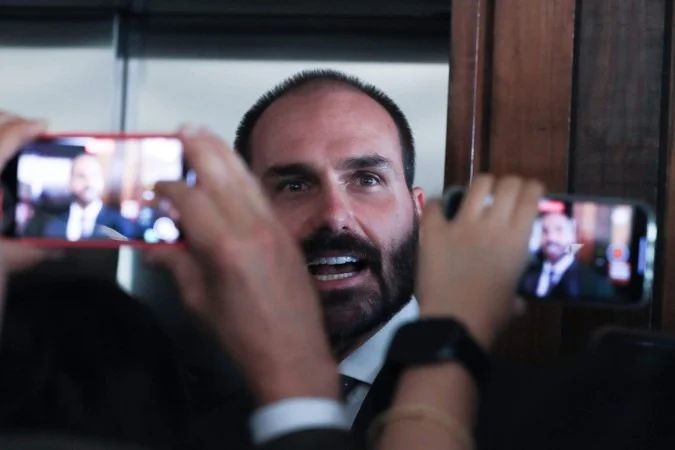 Eduardo Bolsonaro em evento nos Estados Unidos