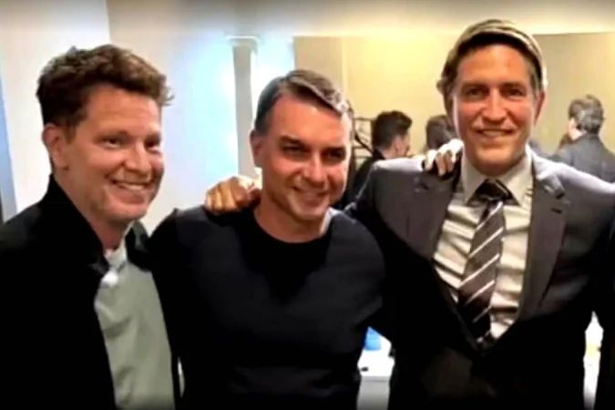 Flávio Bolsonaro em evento público