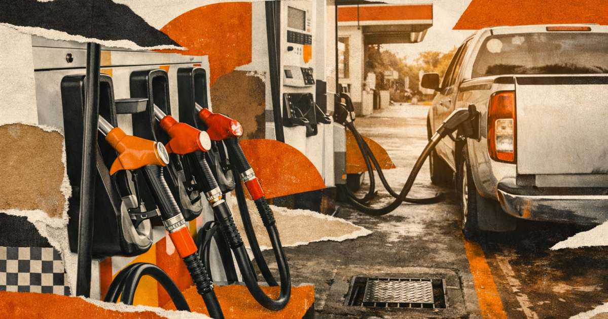 Refinaria e bombas de combustível