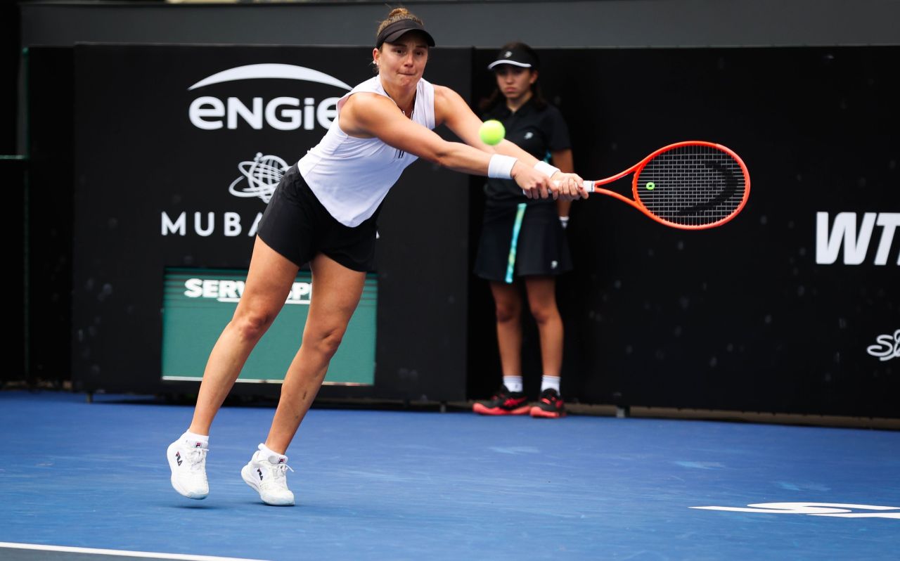 Nadia Podoroska em partida contra Paula Badosa no SP Open 2026
