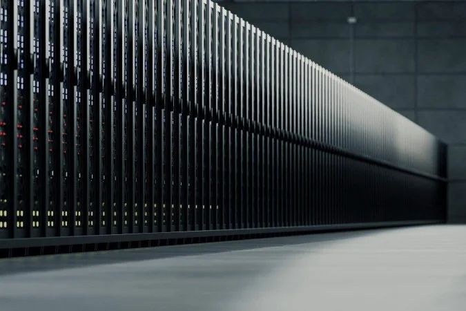 Servidores em racks de um data center