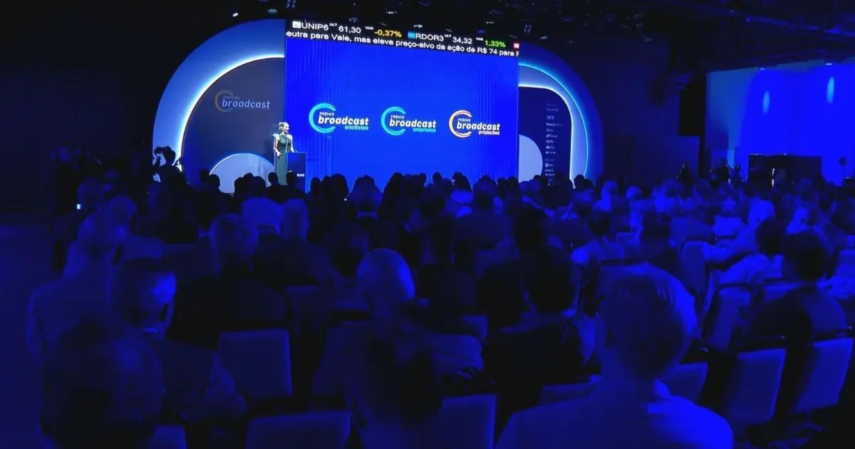 Palco da cerimônia Prêmios Broadcast 2026