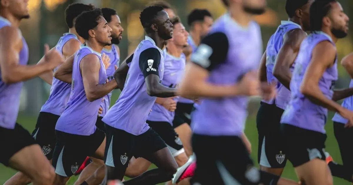 Atletas do Atlético treinam na Cidade do Galo
