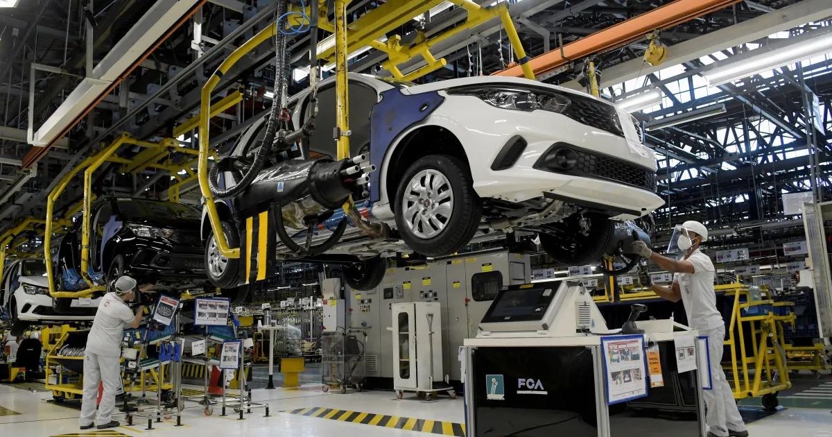 Linha de montagem de automóveis
