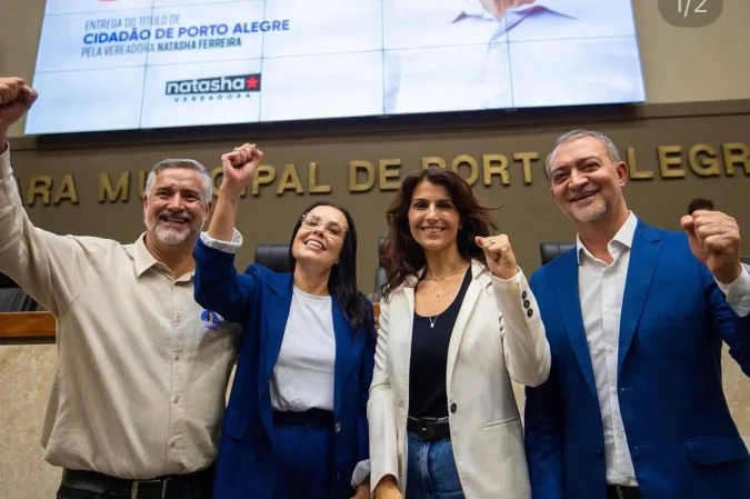 Juliana Brizola em evento do PDT