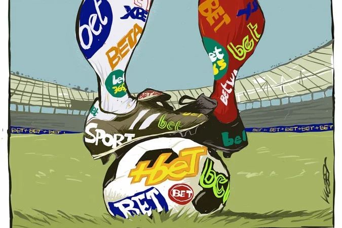 transmissão esportiva com anúncio de aposta