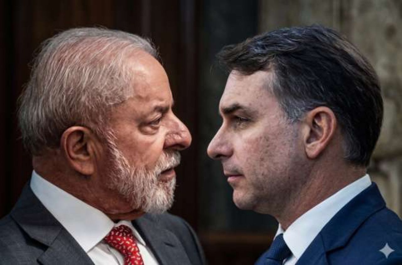 Flávio Bolsonaro e Lula