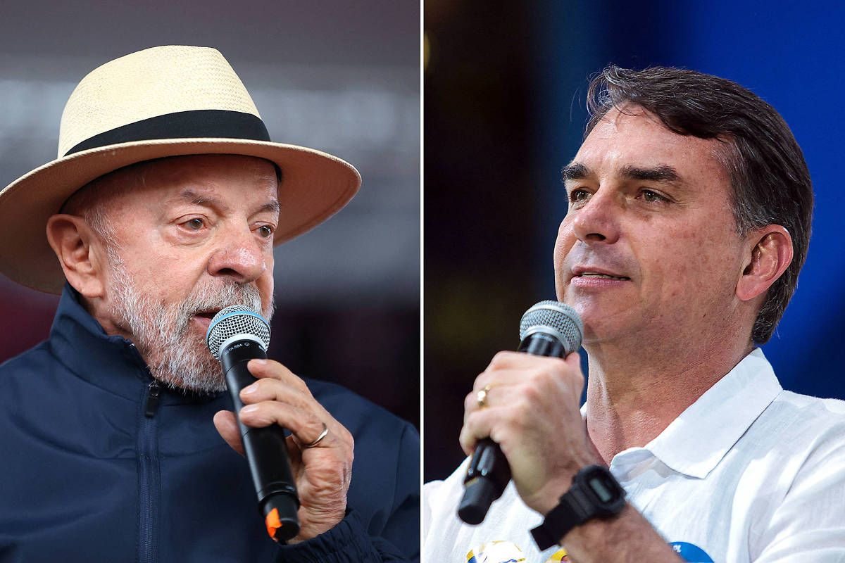 Lula e Flávio Bolsonaro