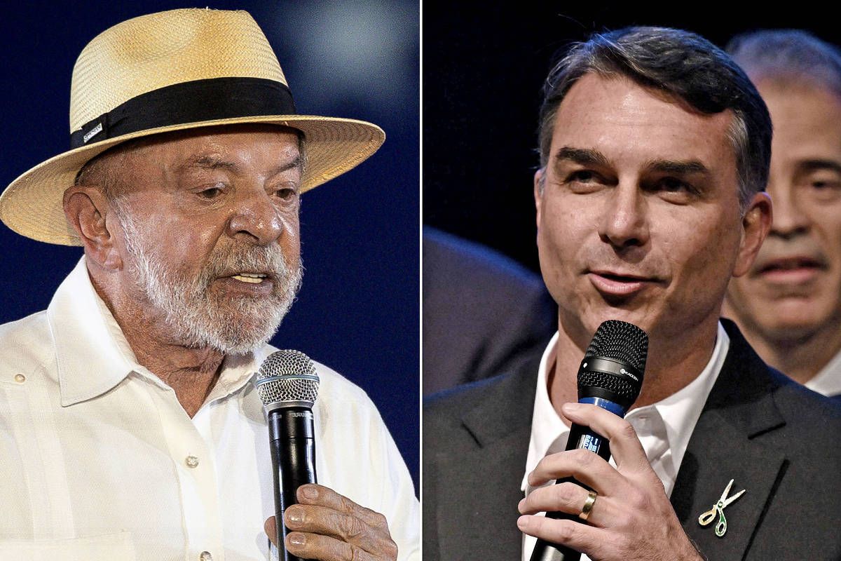 Lula e Flávio Bolsonaro
