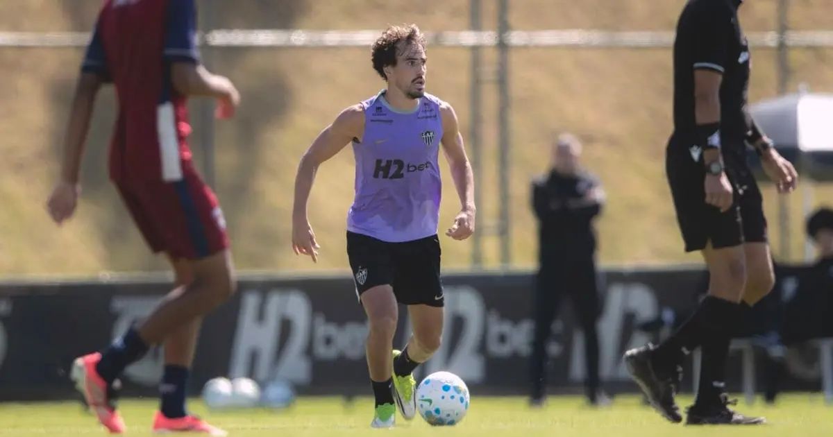 Treino do Atlético no CT