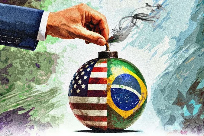 Lula e Trump na Casa Branca durante almoço