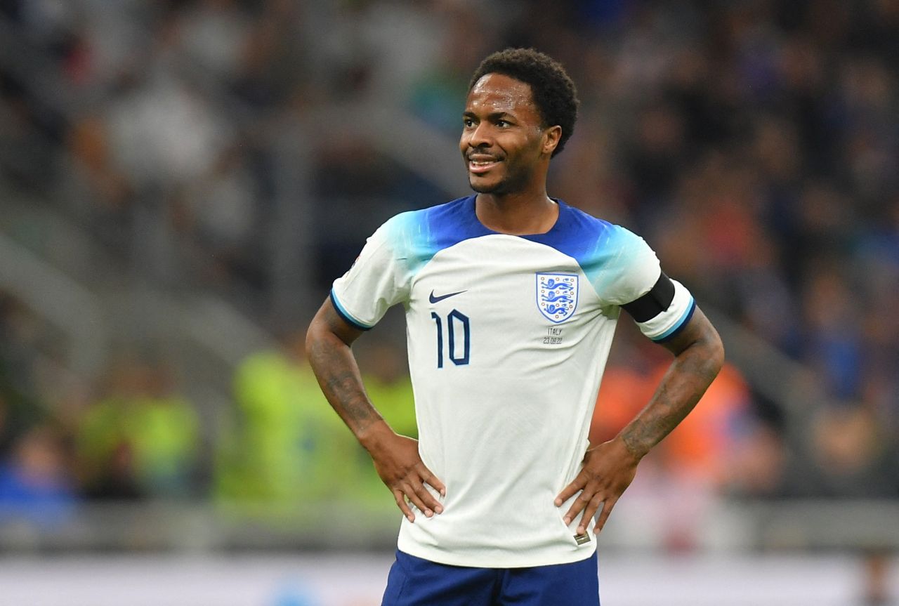 Raheem Sterling em ação pela seleção inglesa
