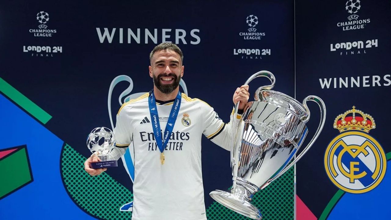Dani Carvajal em campo pelo Real Madrid