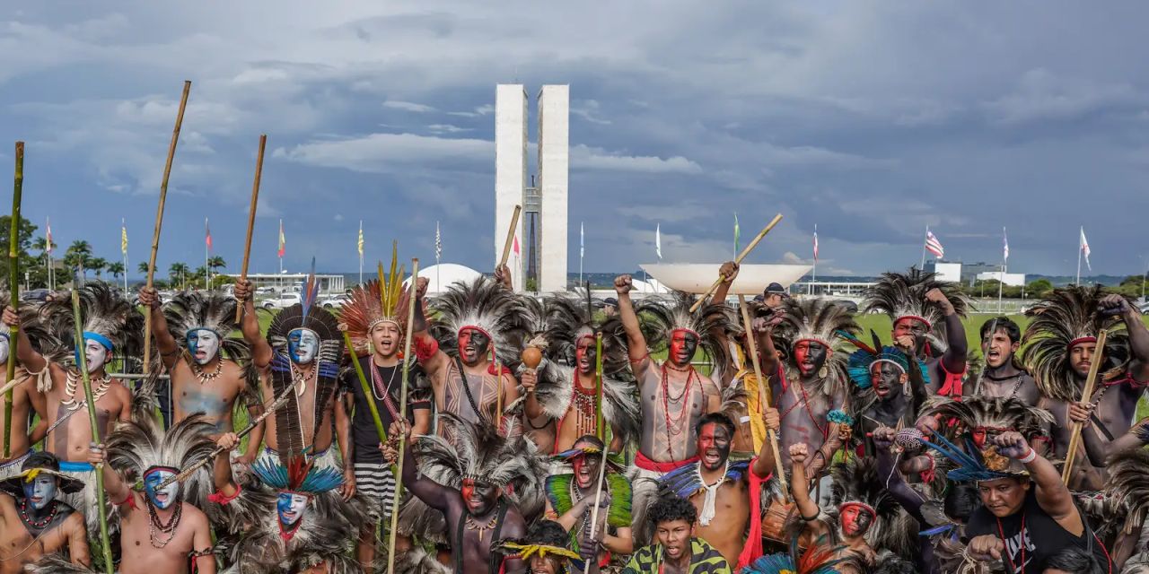 Mapa do Brasil destacando origem das candidaturas indígenas