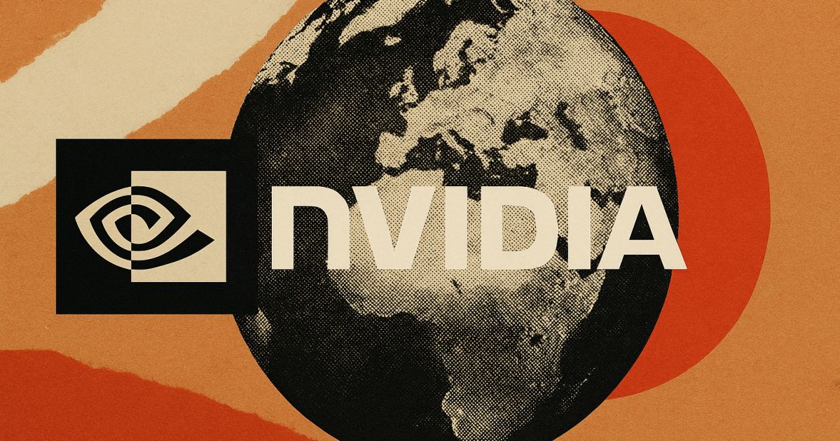 Gráfico de cotações em queda representando ações da Nvidia