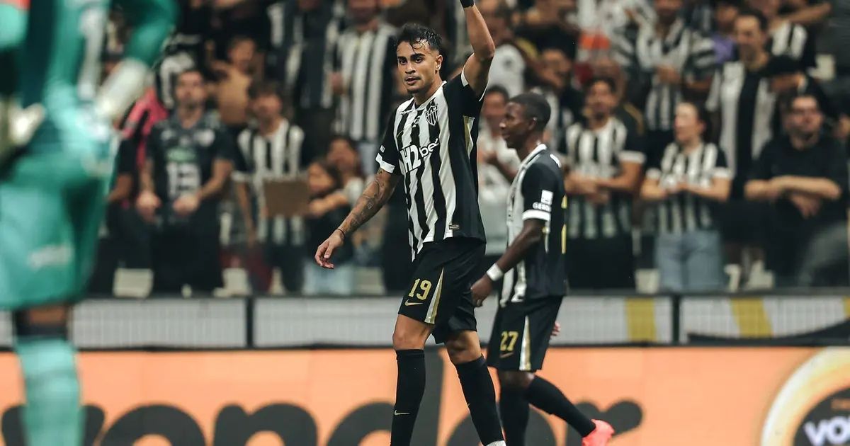 Reinier comemorando gol pelo Atlético