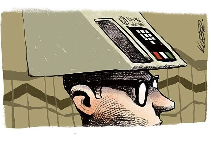 Painel da Bolsa de Valores e cédulas de real