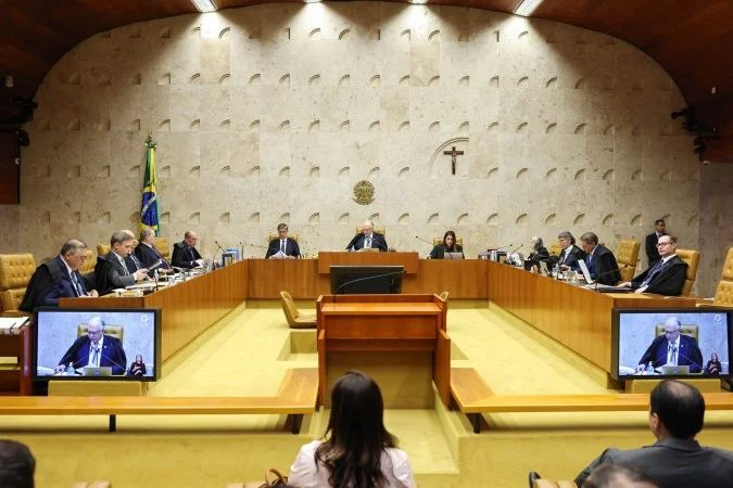 Plenário do STF durante sessão com acesso restrito