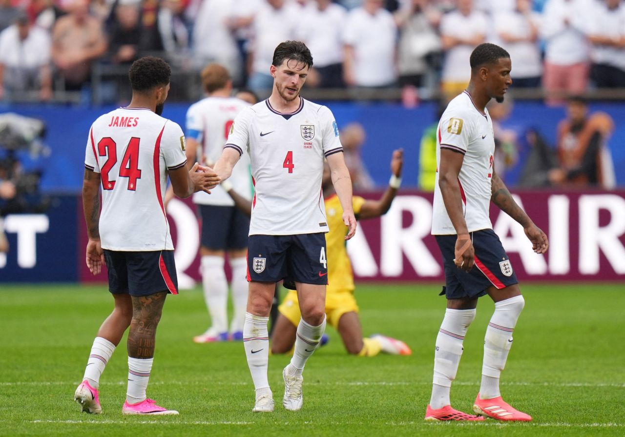 Declan Rice após empate da Inglaterra com Gana