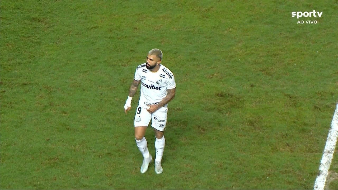 Gabigol expulso em Santos x Vitória