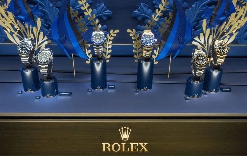 Relógio Rolex em vitrine
