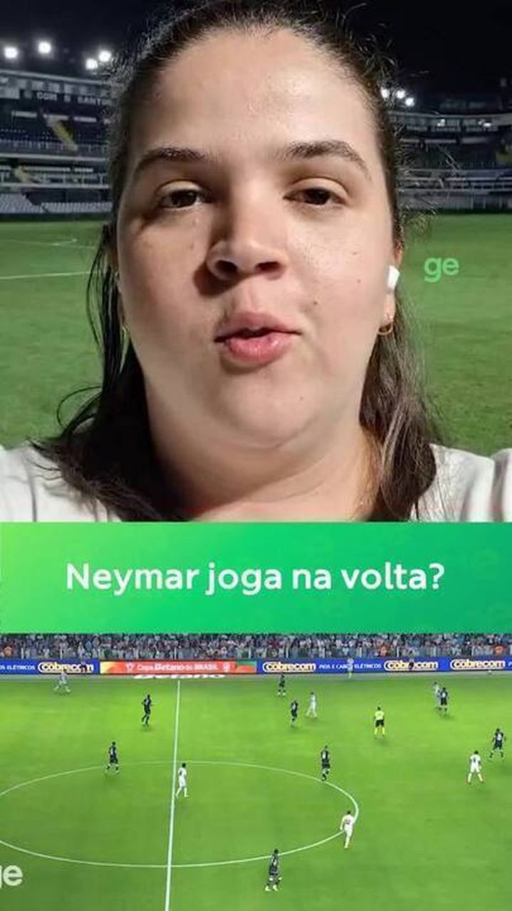 Neymar em treino pelo Santos no CT Rei Pelé