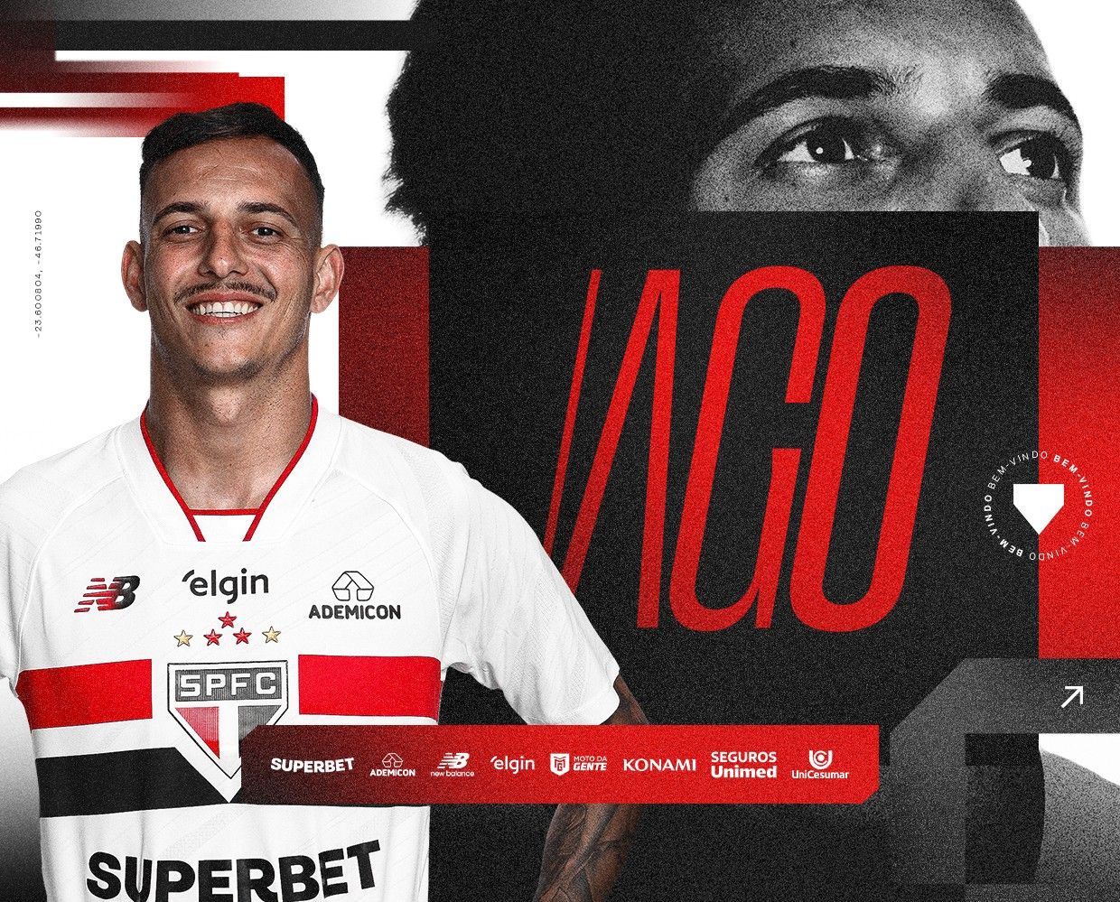 Iago Borduchi com a camisa do São Paulo