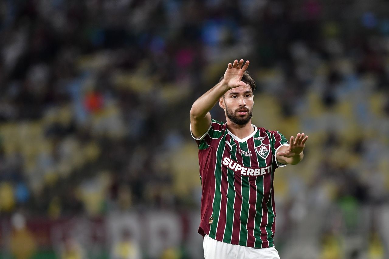 Martinelli comemorando gol pelo Fluminense