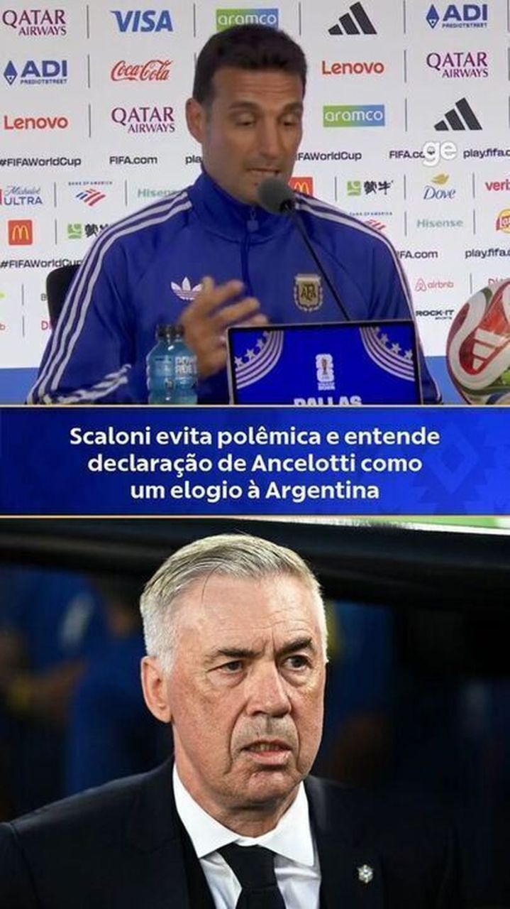 Lionel Scaloni em coletiva antes de jogo da seleção argentina