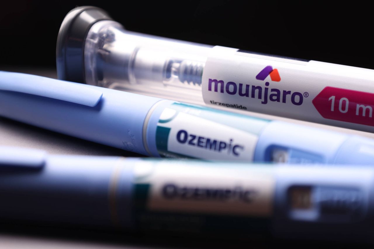 Frascos de semaglutida e tirzepatida