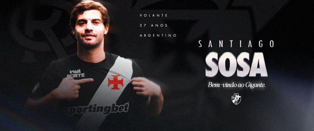 Santiago Sosa em treino pelo Vasco