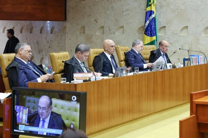 Ministros do STF em sessão tensa
