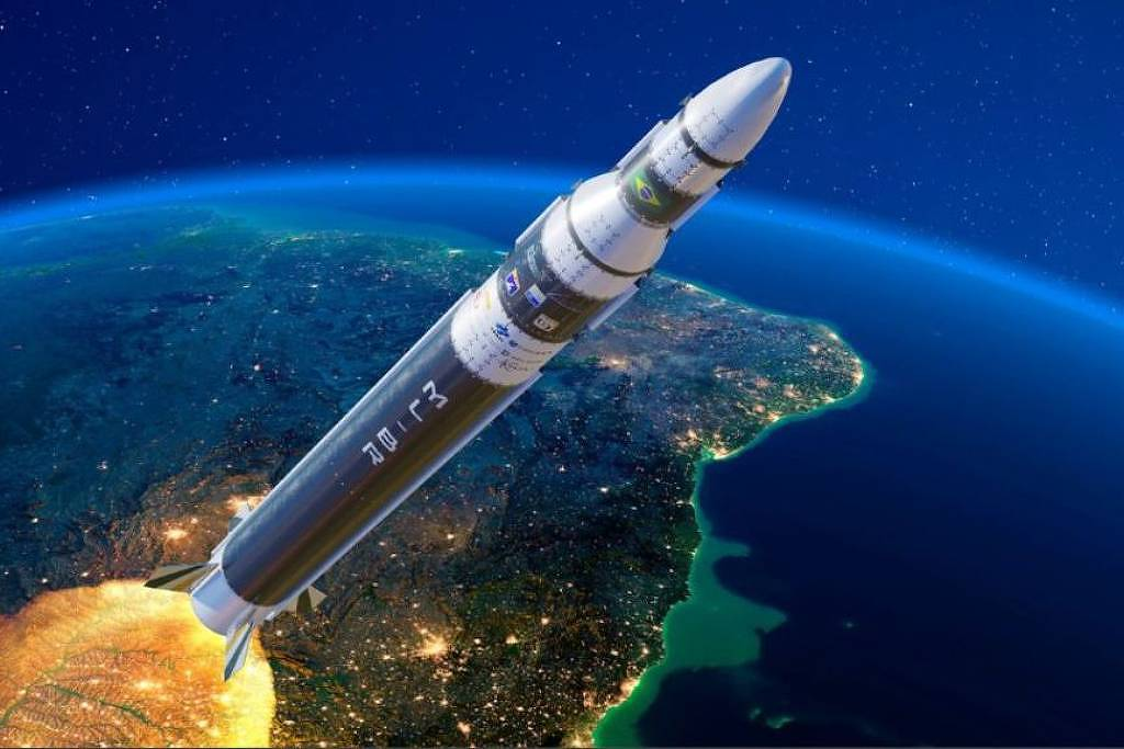 Microlançador em bancada de testes