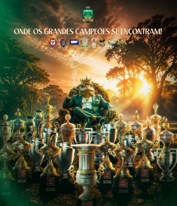 Logo e identidade visual da Super Copa Sapo Loko, a copa milionária da várzea paulista