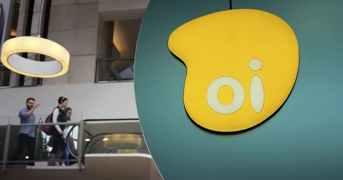 Logos da Telebras e da Oi