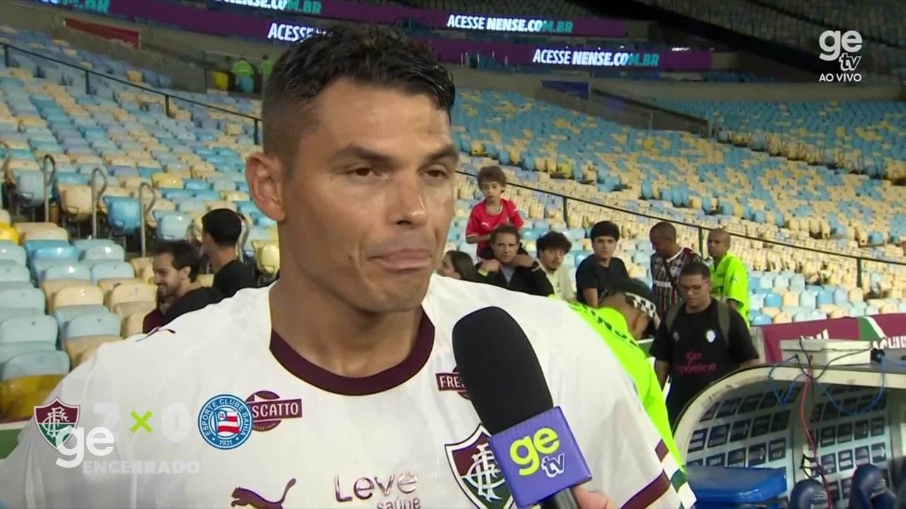 Thiago Silva em ação com a camisa do Fluminense