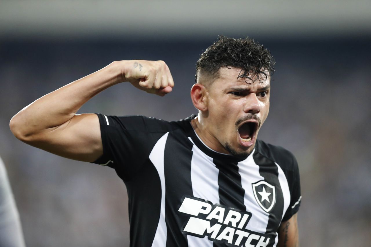 Tiquinho Soares comemorando um gol pelo Botafogo