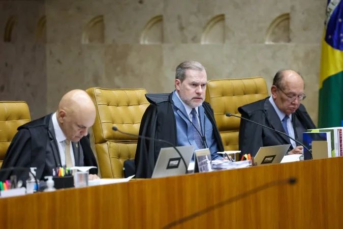 Ministro Dias Toffoli durante sessão do STF