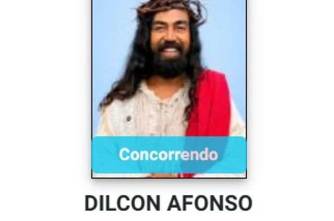 Dilcon Afonso caracterizado como Jesus
