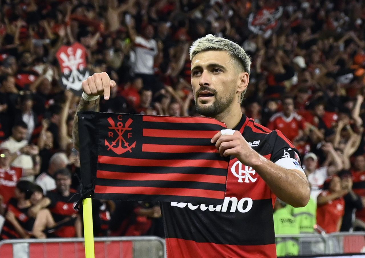 Jogadores comemoram classificação às semifinais da Copa Libertadores
