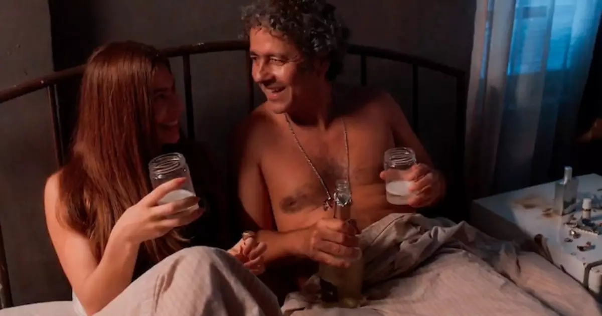 Arminda e Joaquim em cena da novela