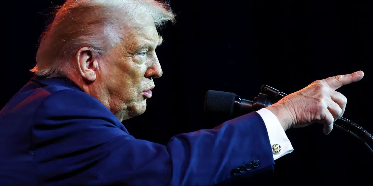 Donald Trump em pronunciamento na Casa Branca