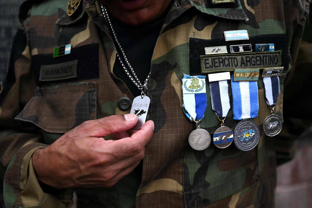 Imagem aérea das Ilhas Malvinas