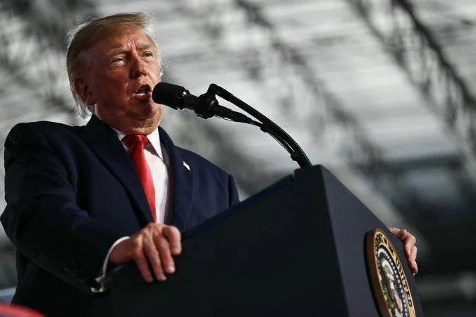 Donald Trump em comício